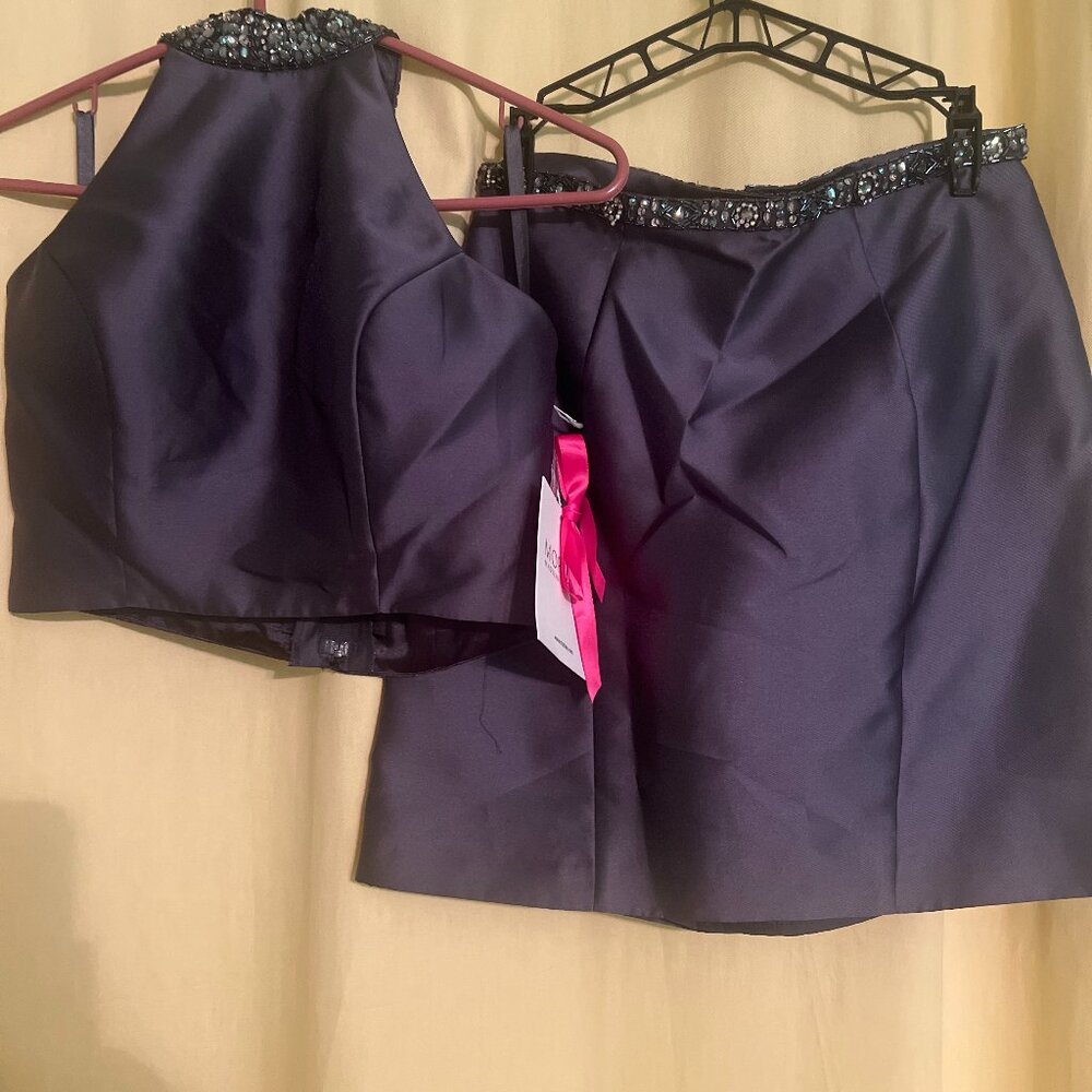 Mori Lee two piece homecoming dress, rhinestones NEW